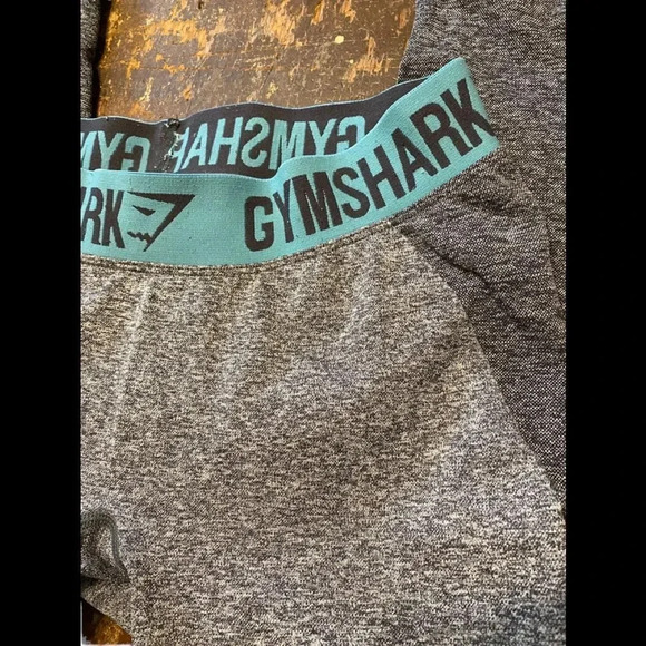 Gymshark Flex Charcoal Marl Dusky Teal Leggings - Picture 3 of 7